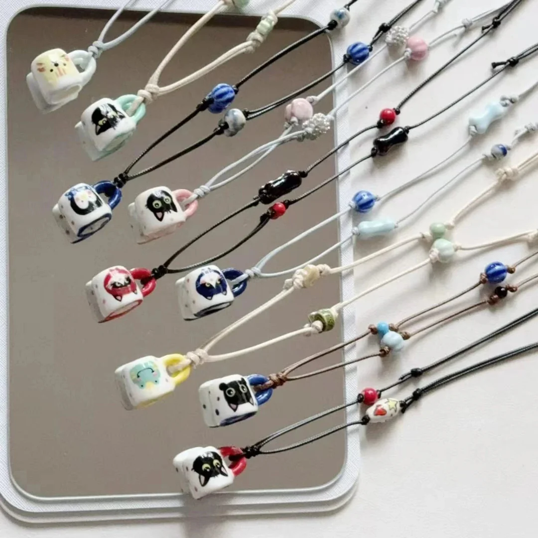Hand-made Ceramic Mini Cup Blind Bags for Keychain  - Open in live - Image 5