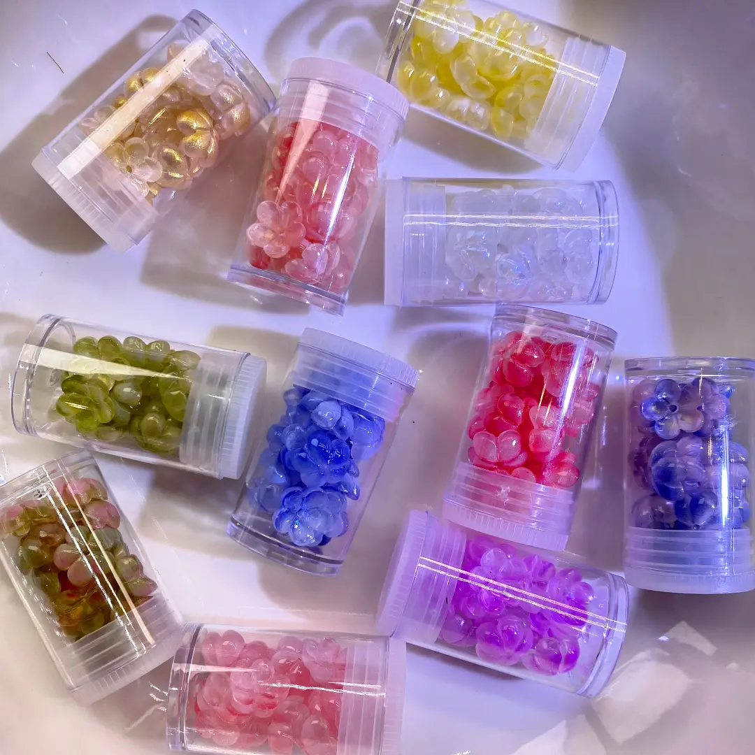 Glass Flower Beads Blind Bag for bracelet - Open in live - Image 3
