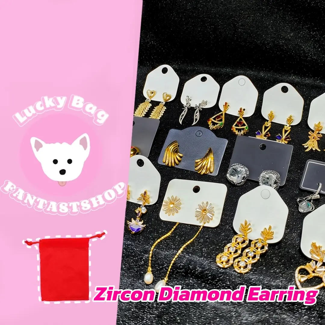 【Limited】Zircon Diamond Earring Blind Bag  - Open in live