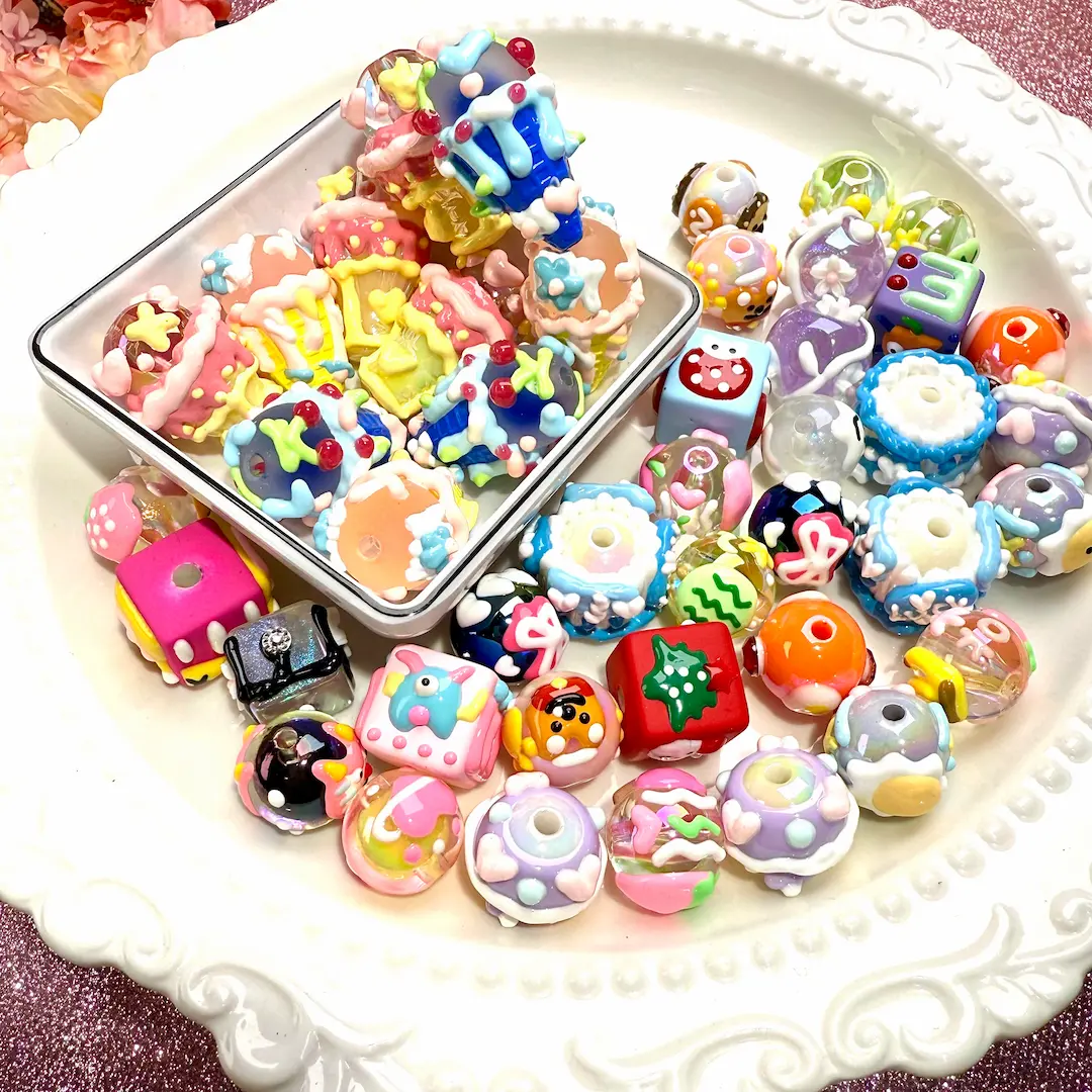 Hand-Painted Beads Blind Bags for Beadable Pen/Key Chain - Open in live - Image 3