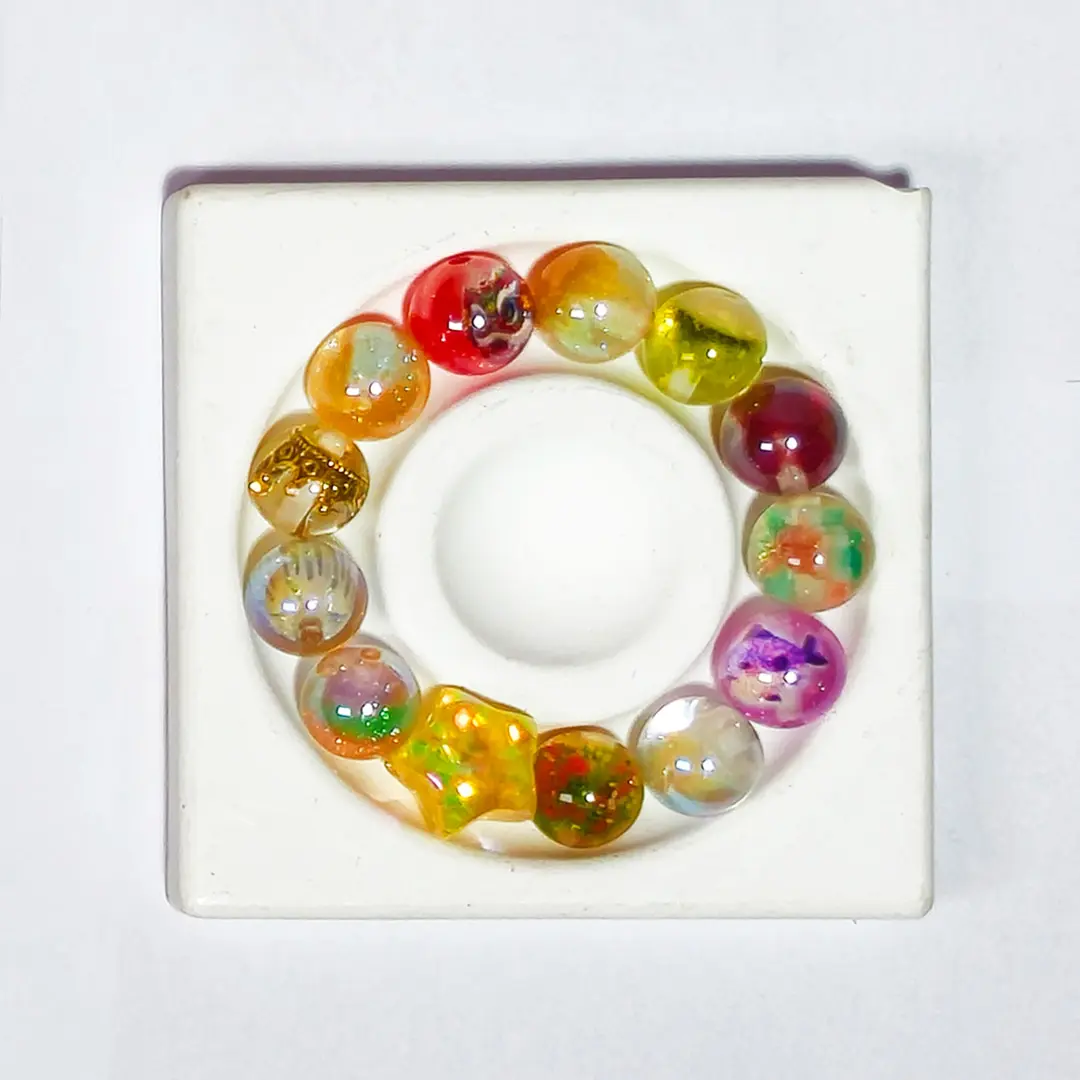 Sandwich Resin Acrylic Beads Blind Bag for Bracelet/Pen - Open in live - Image 3